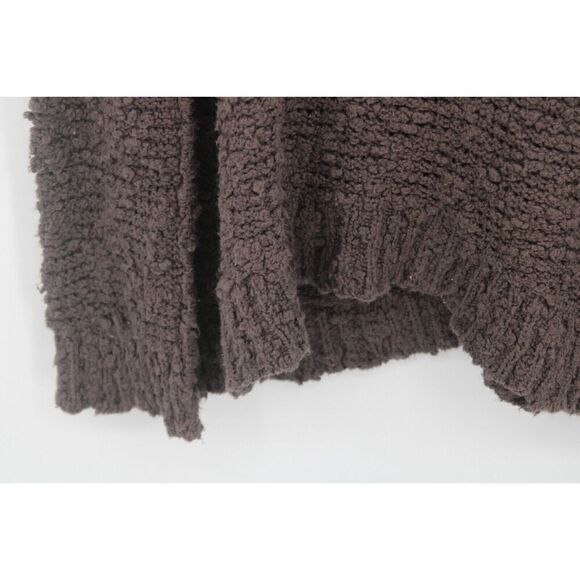 Free People Knobby Knit Brown Long Sleeve oversized Sweater Size Small - Picture 3 of 6